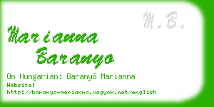 marianna baranyo business card